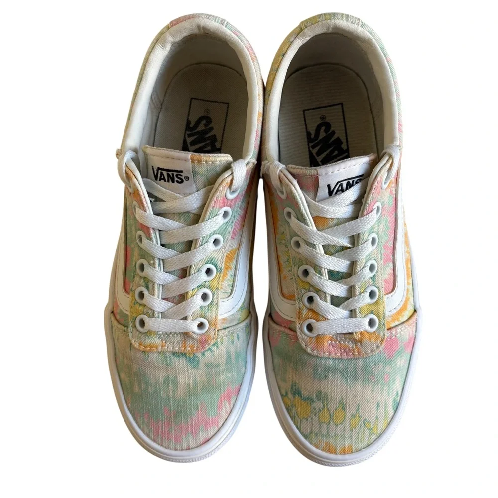 VANS Ward Canvas Women's Psychedelic Tie Dye Low‎ Top Sneakers Shoes Size 7